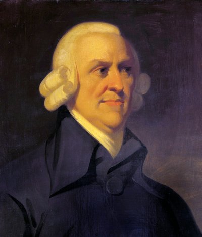 Detalle de Retrato de Adam Smith (1723-1790) de Unknown artist