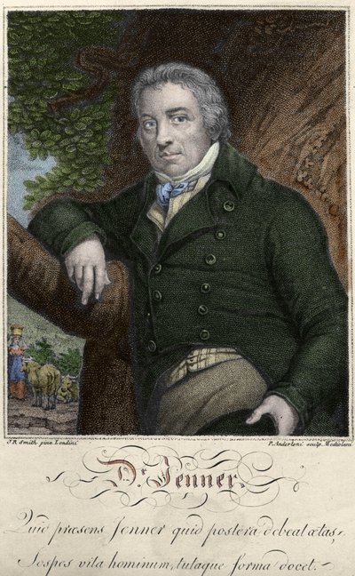 Retrato de Edward Jenner (1749-1823), médico inglés, descubridor de la inmunidad contra la viruela. de Unknown artist