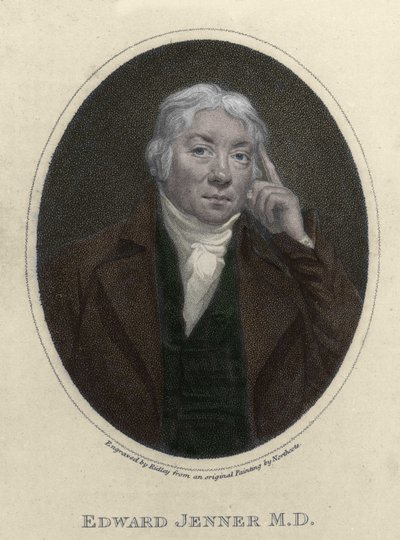 Retrato de Edward Jenner (1749-1823), médico inglés, descubridor de la inmunidad contra la viruela. de Unknown artist