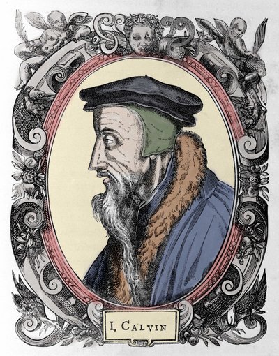 Retrato de Jean Calvin (1509-1564), reformador religioso y escritor francés de Unknown artist