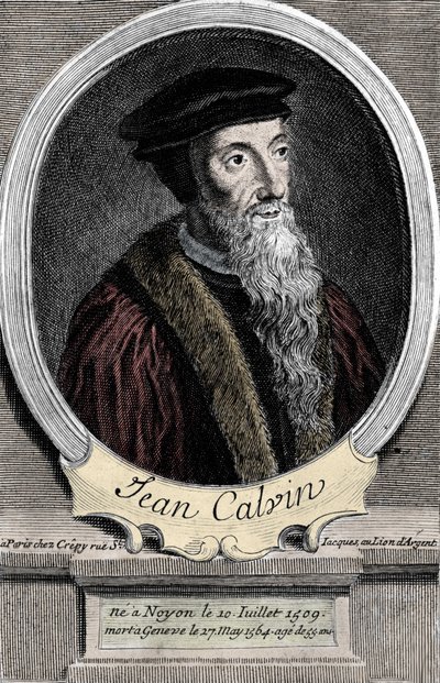 Retrato de Jean Calvin (1509-1564), reformador religioso y escritor francés. de Unknown artist