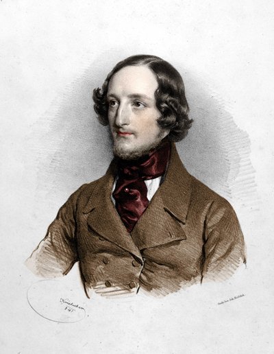 Retrato del compositor Sigismund Thalberg (1812 - 1871) de Unknown artist