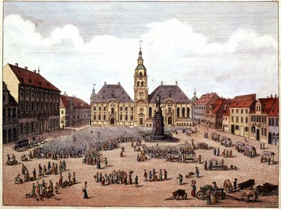 La plaza pública de la ciudad de Mannheim (Alemania) de Unknown artist