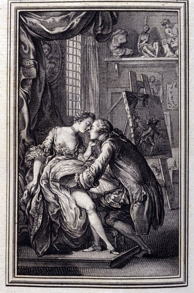 La mesa - en "Cuentos y nuevas en verso" de Jean La Fontaine. 1762. de Unknown artist