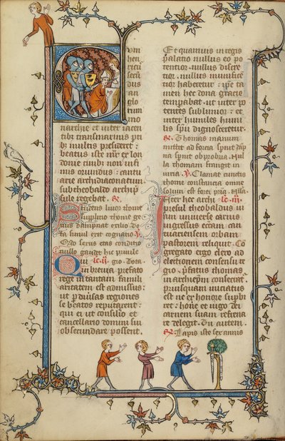 Inicial C: El martirio de Santo Tomás Becket de Unknown artist/maker