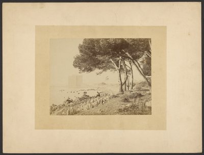 [Vista de la Abadía de Lérins, vista desde Cannes] de Unknown artist/maker
