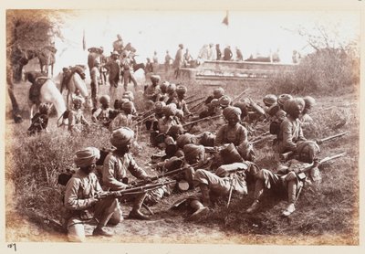 14º Sijs esperando el ataque, Campamento de Ejercicios de Delhi de Unknown photographer