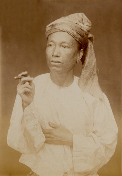 Un hombre birmano, 1885 circa de Unknown photographer