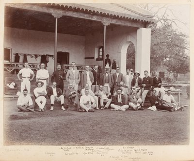 Un partido de cricket, Peshawar de Unknown photographer