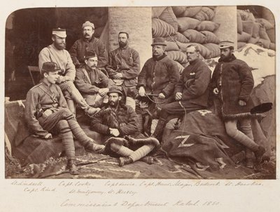 Un grupo de oficiales británicos, circa 1879 de Unknown photographer