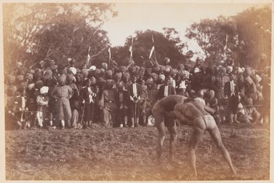 Concurso de lucha, Delhi de Unknown photographer