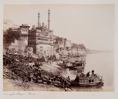 Mezquita de Aurangzeb, Benarés, c.1885 de Unknown photographer