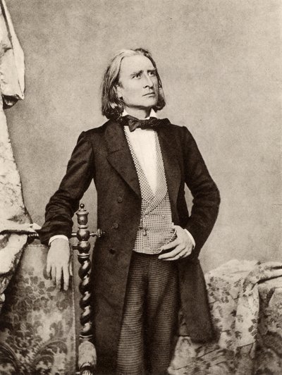 Franz (Ferencz) Liszt (1811-1886) pianista y compositor húngaro (foto b/n) de Unknown photographer