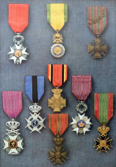 Medallas militares francesas y belgas de Unknown photographer