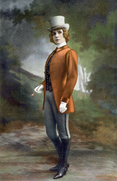 La comediante francesa Eve Lavalliere como Príncipe Orlofsky en la opereta "La chauve Souris" de Unknown photographer