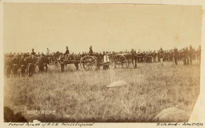 Desfile fúnebre del Príncipe Imperial HIH, Zululandia, 2 de junio de 1879 de Unknown photographer