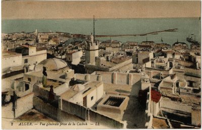 Vista general de la casbah (kasbah) de Argel, Argelia - Tarjeta postal de la colección de Selva, principios del siglo XX de Unknown photographer