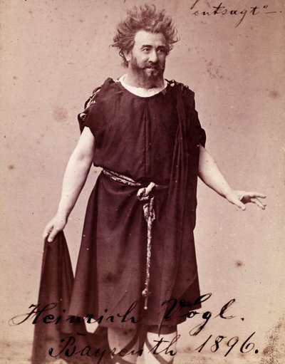 Tenor alemán Heinrich Vogl (1845 - 1900) como Loge en “Siegfried” de Richard Wagner en Bayreuth. 1896 de Unknown photographer
