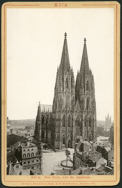 Alemania, Renania del Norte-Westfalia, Colonia, catedral, publicado por Roemmler y Jonas, Dresde. de Unknown photographer