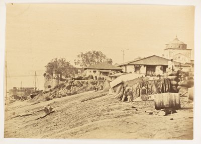 Ghat del fuerte de Allahabad, India, hacia 1858-61 (foto) de Unknown photographer