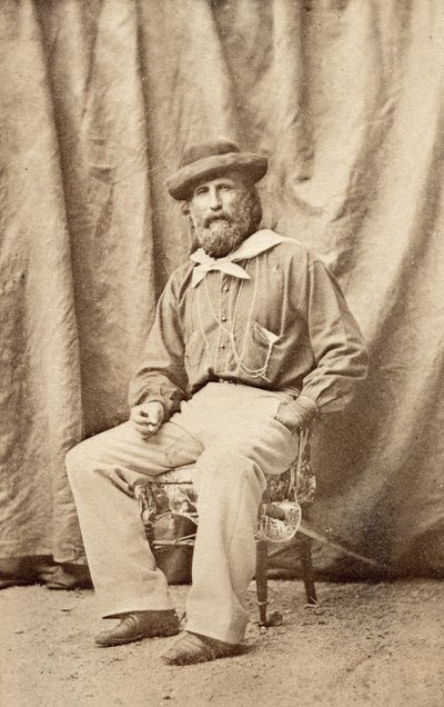 Giuseppe Garibaldi en Caserta en 1860 de Unknown photographer