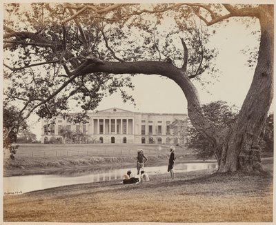 Casa de Gobierno, Barrackpore, desde el sur de Unknown photographer