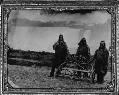 Retrato de grupo en las Cataratas del Niágara, c.1855 de Unknown photographer