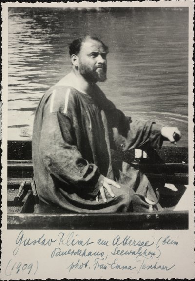 Gustav Klimt en el bote de remos de Unknown photographer