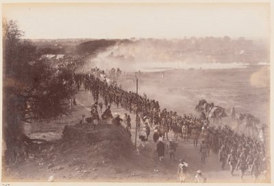Infantería del Ejército Indio en marcha, Campamento de Ejercicios de Delhi de Unknown photographer