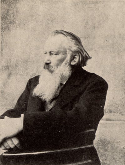Johannes Brahms (1833-1897) Compositor alemán. Fotografía firmada tomada en Viena el 6 de octubre de 1895 (semitono)(impresión) de Unknown photographer