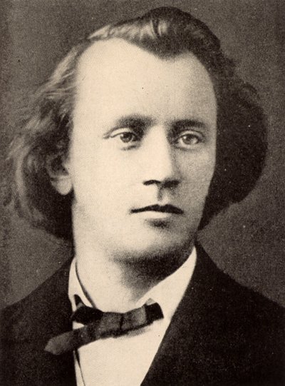 Johannes Brahms (1833-1897) Compositor alemán, semitono en 1866 (impresión) de Unknown photographer