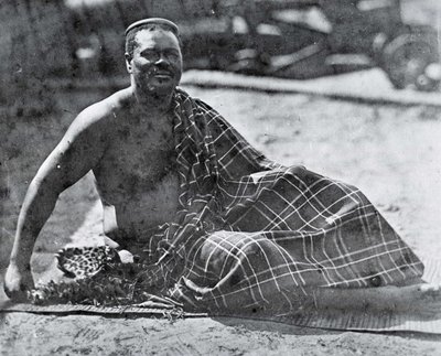 Rey Cetshwayo en el exilio en Ciudad del Cabo de Unknown photographer