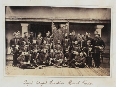 Miembros del 101º Regimiento de Infantería (Royal Bengal Fusiliers) en Rawalpindi de Unknown photographer