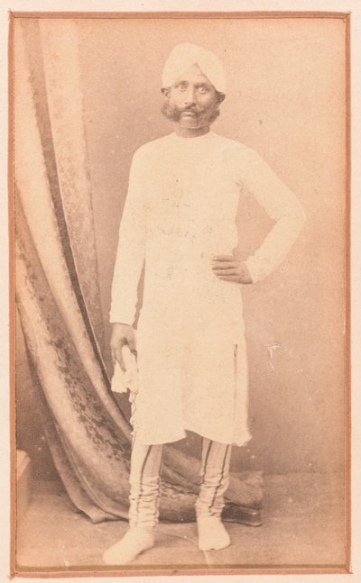 Misr Kanouji Lal, el indio que ayudó a Thomas Kavanagh a evadir el sitio de Lucknow, circa 1857 de Unknown photographer