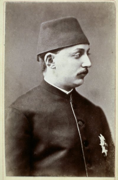 Imperio Otomano: Retrato del Sultán Murad V (1840-1904). Fotografía. 1876 Ankara, Sociedad Histórica Turca, Turquía de Unknown photographer