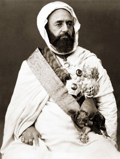 Retrato de Abd el Kader alrededor de 1875 de Unknown photographer