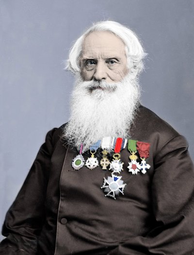 Retrato del inventor estadounidense Samuel Finley Breese Morse (1791-1872) fotografía alrededor de 1860 de Unknown photographer