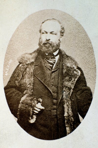 Retrato de Antonio Bazzini, compositor y violinista italiano (foto en blanco y negro) de Unknown photographer
