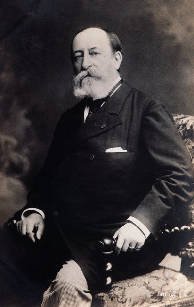 Retrato de Camille Saint Saens (foto en b/n) de Unknown photographer