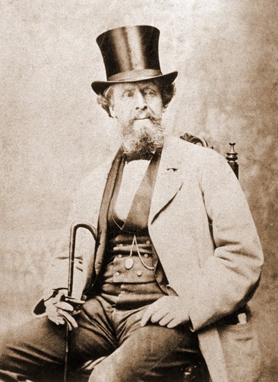 Retrato de Charles Dickens (1812-1870), escritor inglés alrededor de 1855 de Unknown photographer
