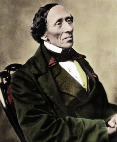 Retrato del escritor y poeta danés Hans Christian Andersen (1805-1875). Fotografía de la década de 1860. de Unknown photographer