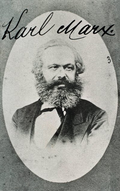 Retrato del filósofo y economista alemán Karl Marx (1818-1883). Fotografía. Montreuil. Museo de Historia Viva de Unknown photographer