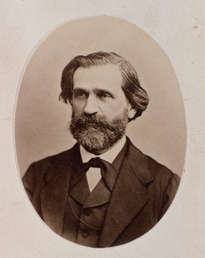 Retrato de Giuseppe Verdi (foto en blanco y negro) de Unknown photographer