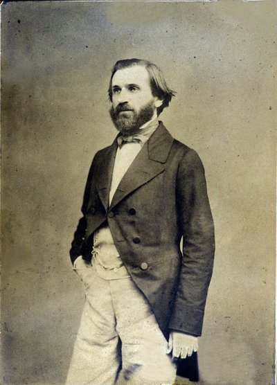 Retrato de Giuseppe Verdi circa 1845 Museo della Scala de Milán de Unknown photographer
