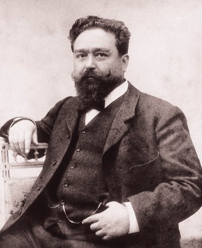 Retrato de Isaac Albéniz, pianista y compositor español. Fotografía, 1886. Fundación Albéniz, Madrid. de Unknown photographer