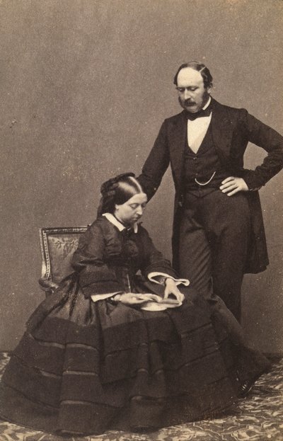 Retrato de la reina Victoria de Inglaterra y el príncipe consorte Alberto de Sajonia-Coburgo-Gotha de Unknown photographer