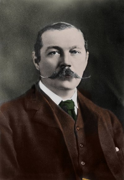 Retrato de Sir Arthur Conan Doyle (1859-1930), escritor inglés, creador del personaje 