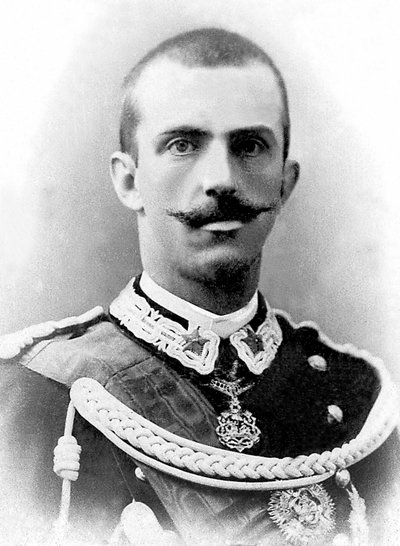Retrato de Victor Emmanuel III de Italia (1869-1947), Rey de Italia de 1900 hasta su abdicación en 1946. de Unknown photographer