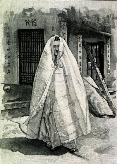 Retrato de una dama coreana a finales del siglo XIX de Unknown photographer