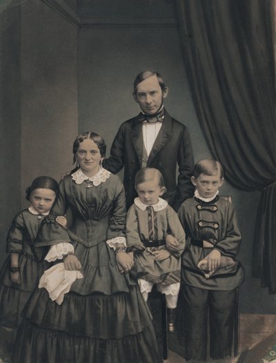 Retrato de familia, década de 1850 (foto) de Unknown photographer